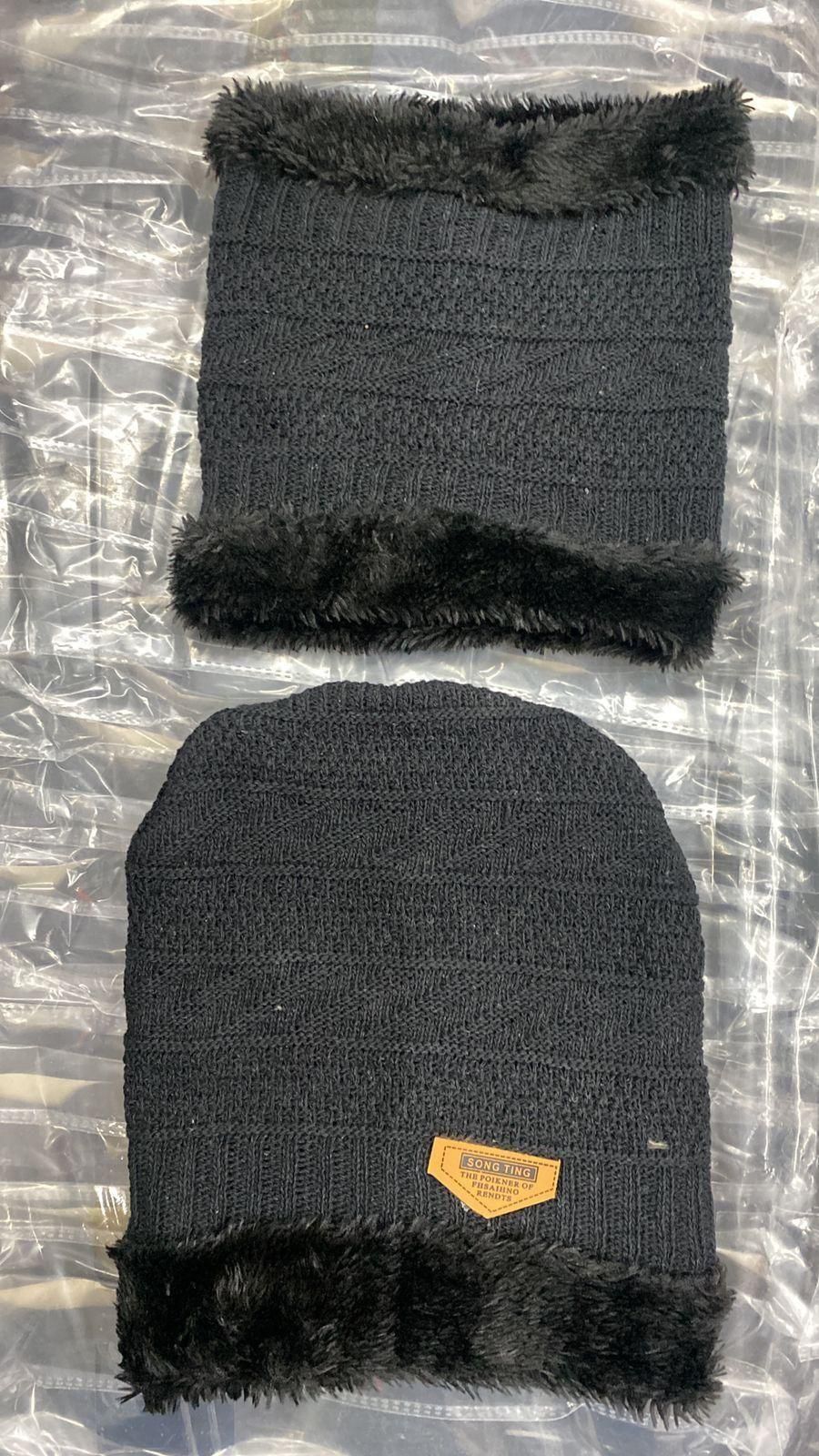 Men Woolen Cap with Face Cover (Pack of 2)