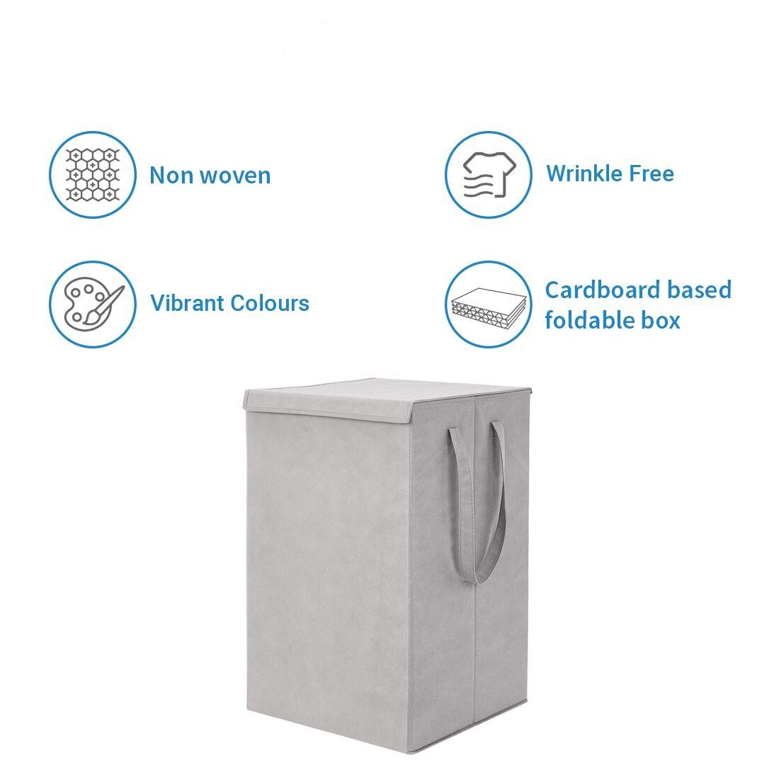 Laundry Bag - Foldable Laundry Basket With Lid & Handle