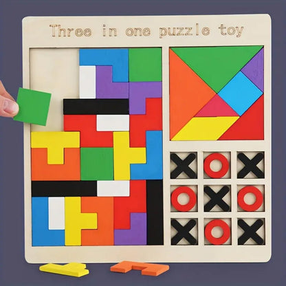 3 in 1 Wooden Puzzle Toy