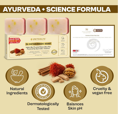 Ghar Soaps Sandalwood & Saffron Magic Soaps For Bath