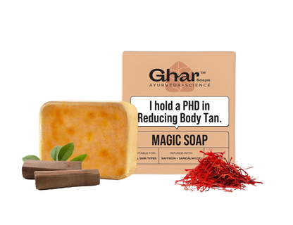 Ghar Soaps Sandalwood & Saffron Magic Soaps For Bath