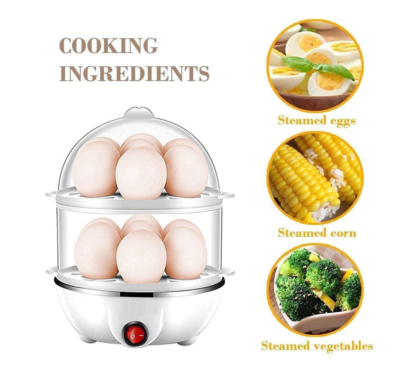 Multi-function 2 Layer 14 Egg Cooker Boilers  Steamer